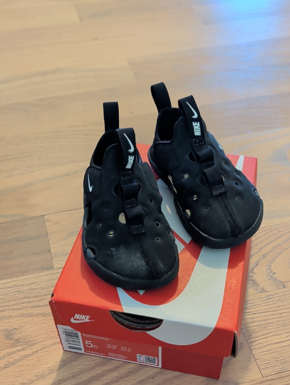 Nike Kids Black Slip-On Water Sandals